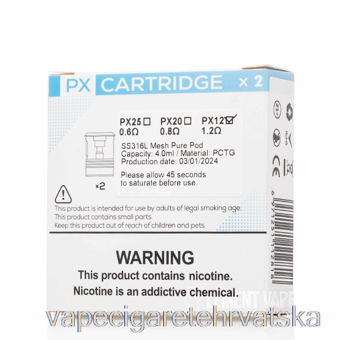 Vape Cigarete Yihi Sxmini Puremax Px Zamjenske Kapsule 1.2 Ohm Px12